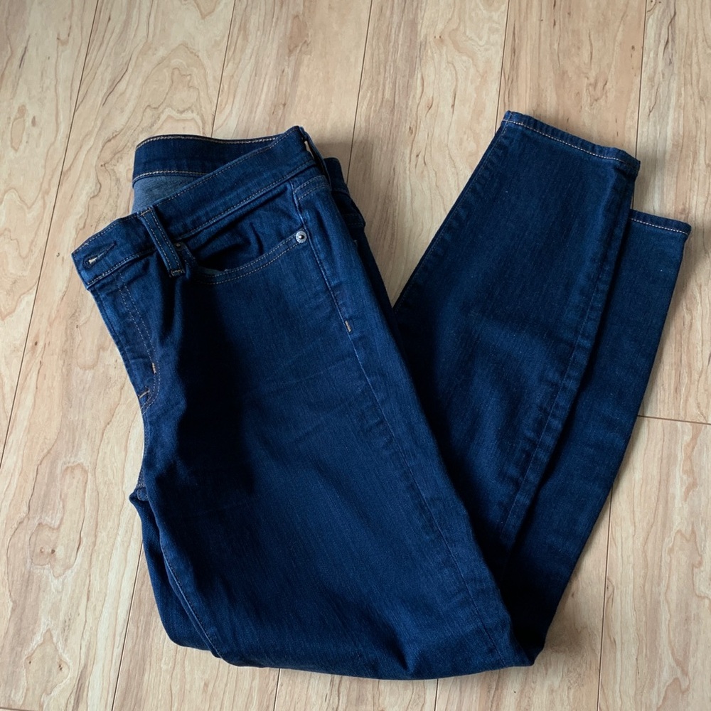 J. Crew Toothpick Women's Deep Indigo Skinny Jeans